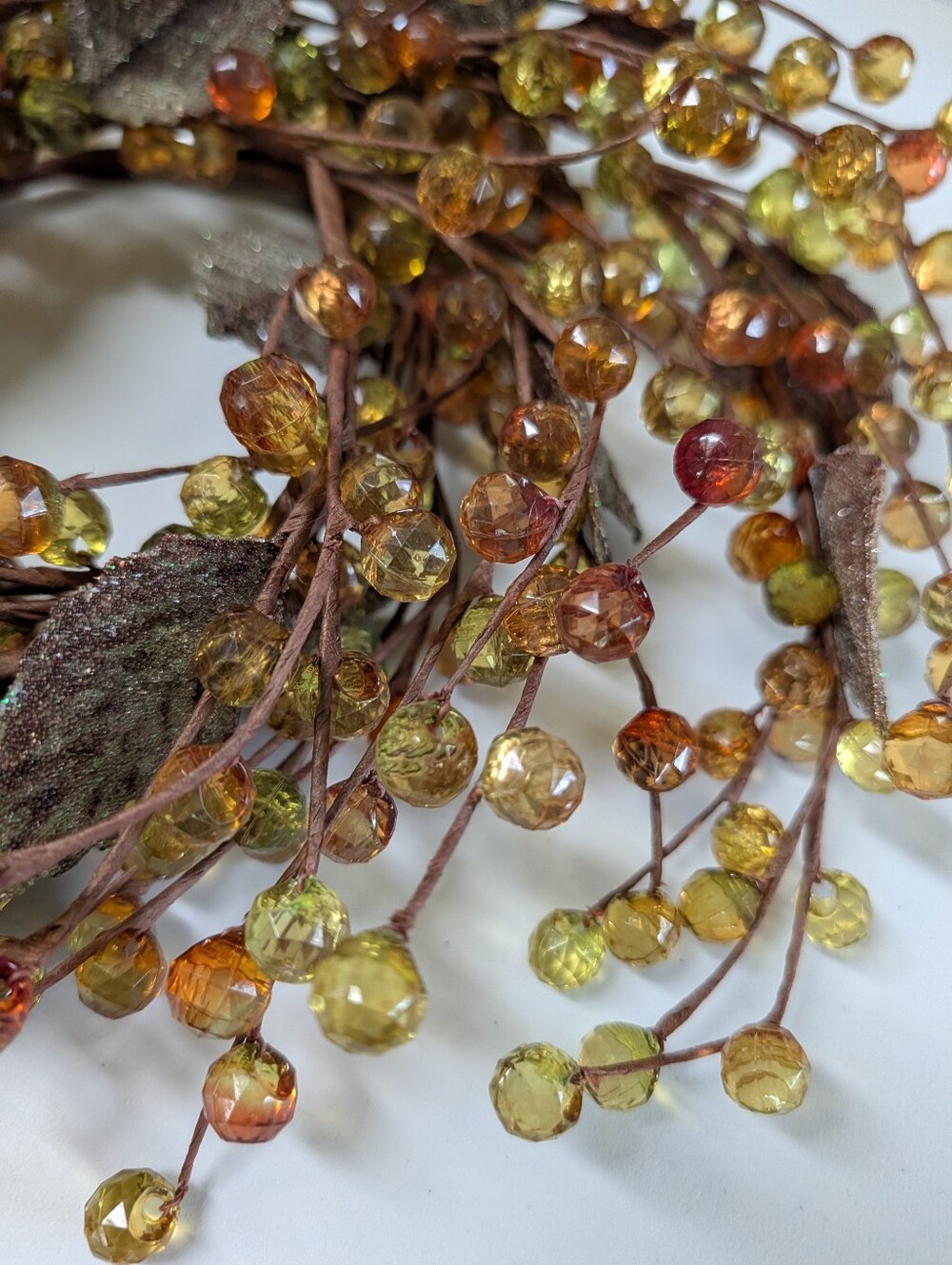 CRATE AND BARREL jewel beaded garland fall decor holiday - Picture 2 of 9
